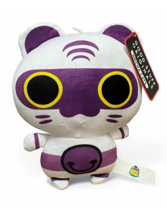 Other - Mecha Cats - Robotic Cat Stuffed Animal Plush Toy With Purple Face Mask 8” NEW!